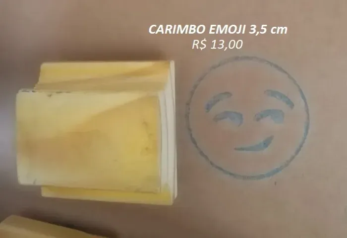 5 Carimbos de madeira Emoji