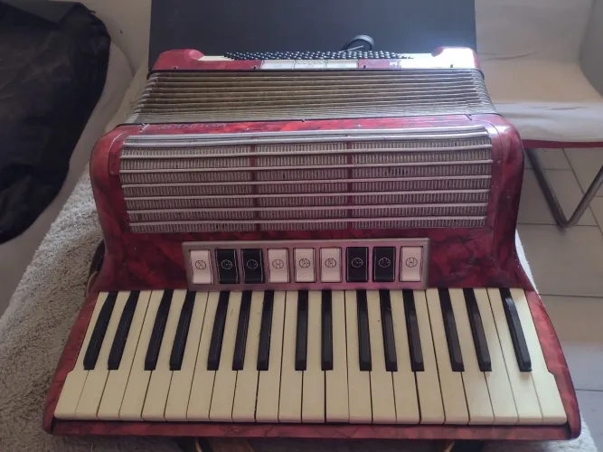Promoção para retirar hoje lindo Acordeon Hohner Tango II 96 baixos 