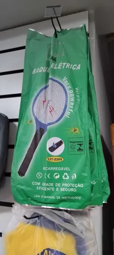 Raquete mata mosquito elétrica recarregável  