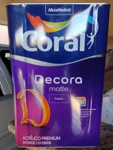 R$ 250,00 TINTA LATEX ACRÍLICO CORAL DECORA PRETO FOSCO LINHA PREMIUM