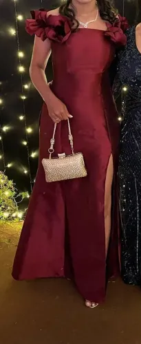 Vestido de festa - Vinho/Marsala