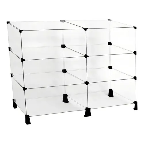 Estante Modular Transparente - Organização e Design