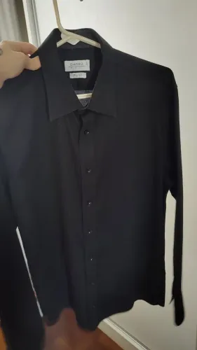 Camisa Social Preta Garbo Original - tamanho 42