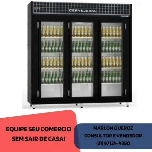 Cervejeira 3 Portas Polo Frio Preta 220v