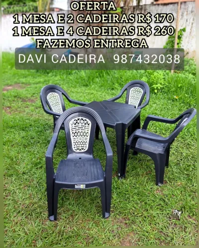 CONJUNTO DE MESA COM 2 UN E 4 CADEIRAS H6 DB 2S | XN LM PROMOÇÃO