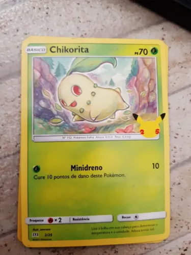Carta Pokémon Chikorita - Edição Brasileira