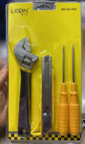 Kit De Ferramentas 4 Peças Chave inglesa Chave De Fenda E Estilete
