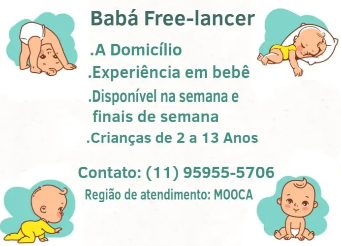 Babá na mooca / tatuapé