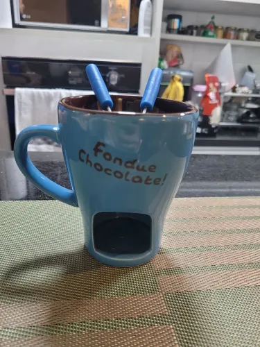 caneca fondue chocolate casal