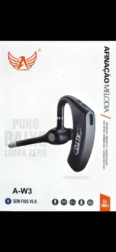 Fone Bluetooth headset AW3 5.0 novo na caixa