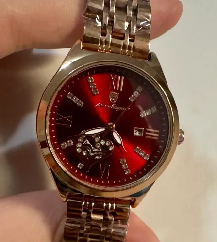 Relógio Feminino Poedagar Gold Red