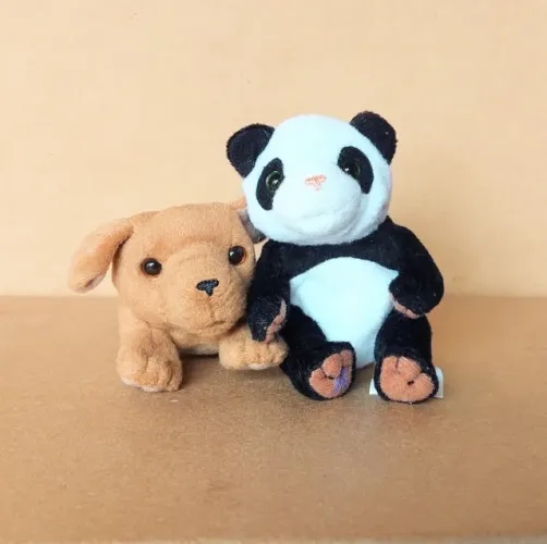 brinquedo - pelúcias cachorro e panda FurReal Friends McDonald's (usadas)