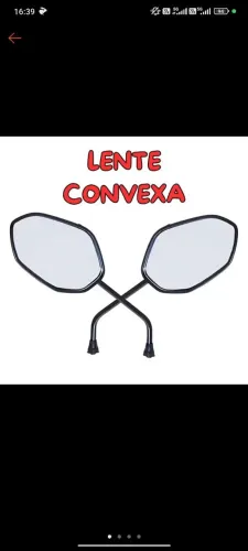 Retrovisor convexo padrão de moto para Honda ou Yamaha