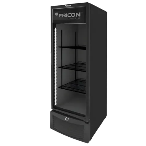 Freezer Vertical Porta de Vidro Total Black 569L Fricon Tripla Ação 2 Anos de Garantia