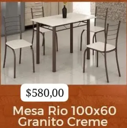 Mesa Rio 100 × 60 granito creme 