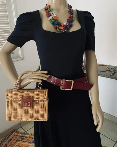Linda Bolsa de Palha Zara
