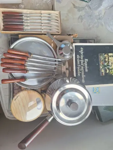 Aparelho de Fondue completo em Inox.