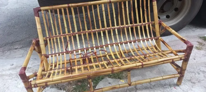 sofa bambu 3 lugares e poltronas varias estampas