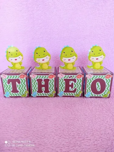 Caixinhas personalizadas Dino baby lembrancinha de festa