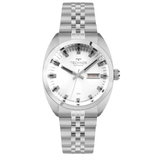 Relógio Technos Masculino Automático 1958 Prata - 8205OO/1K