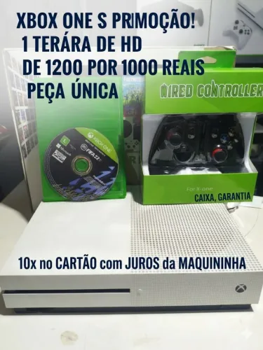 Xbox one s 1 tera de hd,garantia,10 x no cartao,entrego
