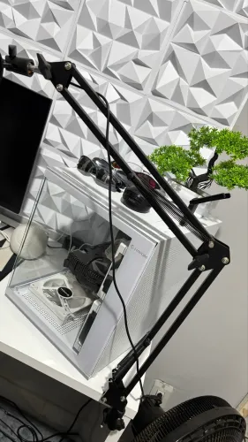 suporte microfone para mesa