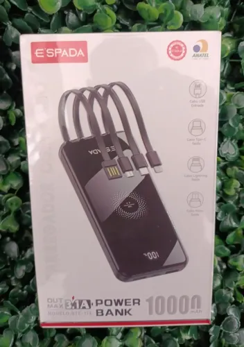 Power Bank 10000mah Carregador Rapido P Portatil 4 Cab indução e cabo