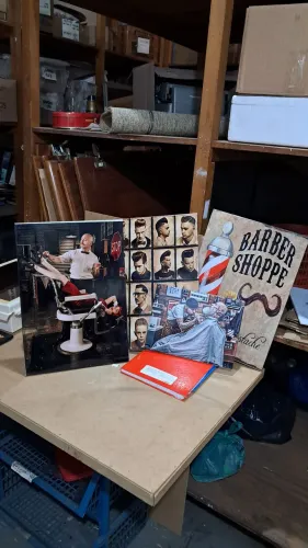 Placas para decoração de Barbearia , de metal , 4 unidades