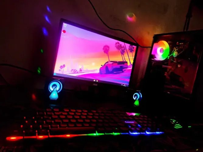 PC Gamee Completo- Monitor + Gabinete Gamer + Acessórios