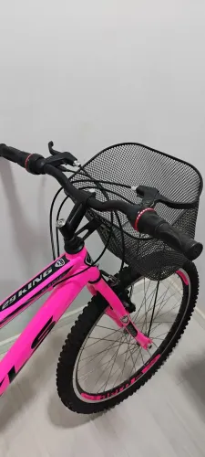 Bicicleta  Semi Nova Aro 24 Kls  Cor Rosa Feminina