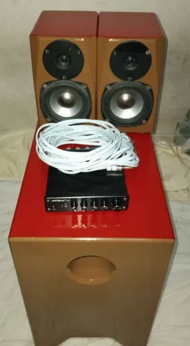 Vendo home theater amplificador 2.1 aiyima 200w rms
