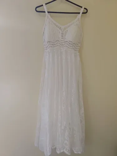 Vestido branco longo P