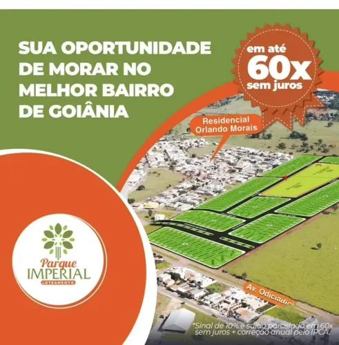 Lote Parque Imperial Parcelado ( Goiânia Goiás)
