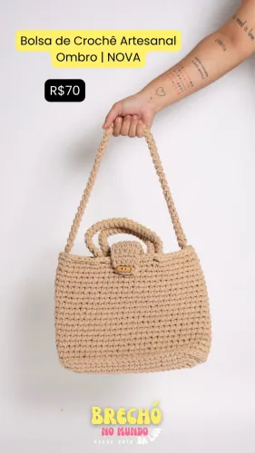 BOLSA DE CROCHÊ PRAIA 