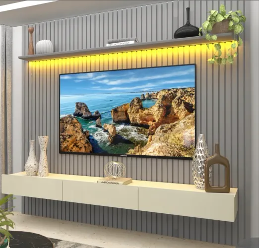 Home Imperial Ripado Cinza com Off White
