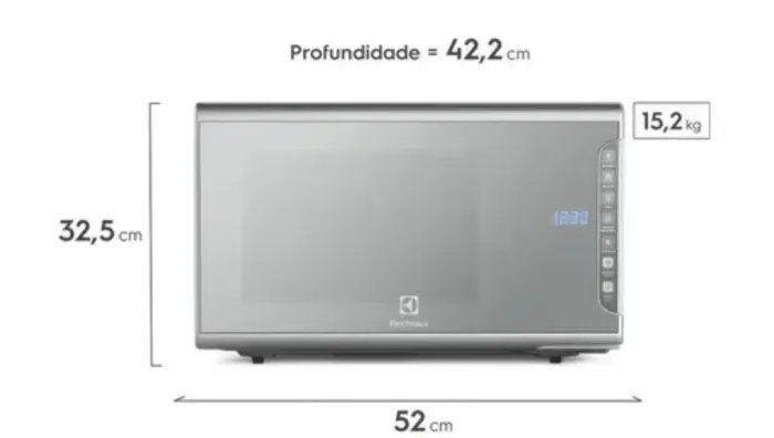 Vendo microondas sem detalhes,digital ,espelhado