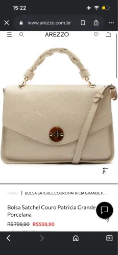 Bolsa couro legítimo Arezzo