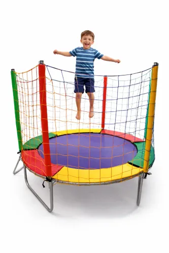 Cama Elástica Infantil - 1,83m - com Rede de Proteção (Colorida)