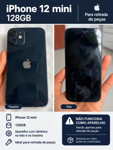 Iphone 12 mini 128gb - Para peças