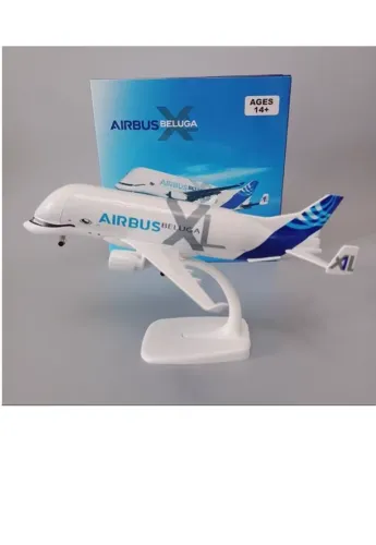 Avião Airbus Beluga A300-600ST aeronave modelo em miniatura 20cm