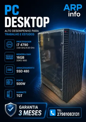 PC DESKTOP i7 4790 - PRONTO PARA USO