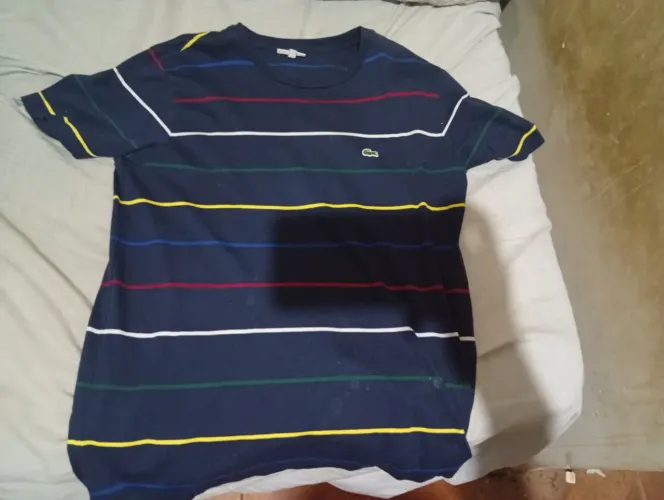 Lacoste azul marinho listrada(M)/16