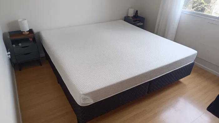 Conjunto cama box e colchão Emma KING