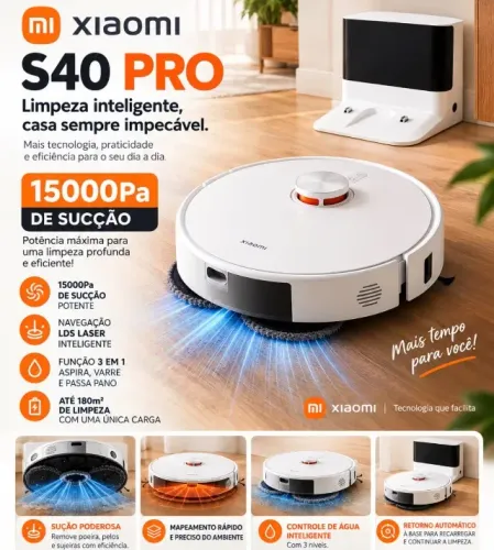 ROBÔ ASPIRADOR XIAOMI VACUUM S40 PRO