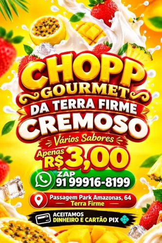 Chopp gourmet cremoso da Terra firme 