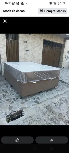Cama baú queen completa