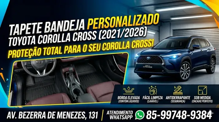 Tapete Bandeja Corolla Cross 2021 até 2026