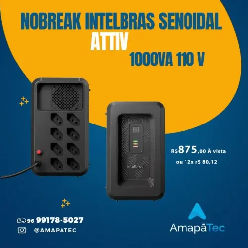 Nobreak Senoidal 1000VA Bivolt Intelbras
