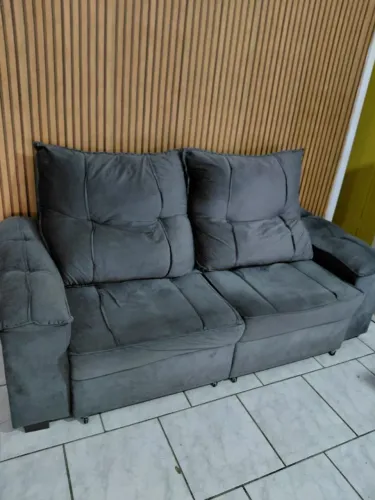 Sofá retrátil e reclinável 1.95 novinho maravilhoso ENTREGO