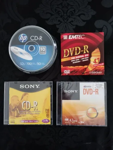 CDR DVDR mídia virgem CD e DVD 